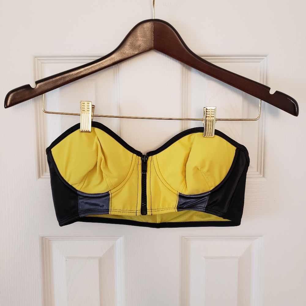 Amazing yellow scuba bikini top